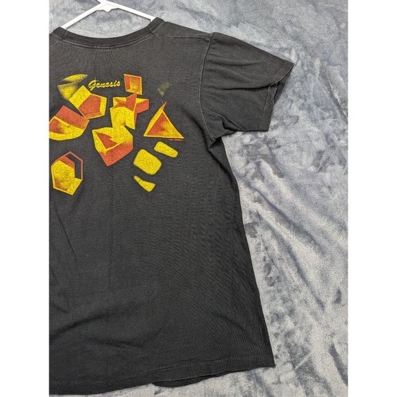 VTG Genesis Concert Shirt Mens LG '83 '84 Tour Single Stitch Classic Rock Black - Picture 10 of 15